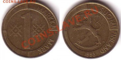 Финляндия 1 марка 1993 до 17.10.2011 21-00 - Финляндия 1 марка 1993