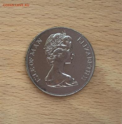 Крона Шайба Остров Мэн 1 крона 1978 соколы фауна птицы - IMG_4091.JPG