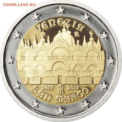 Досчитаем до 10 000 или более - 1617 монета Италия (400-летие завершения строительства собора Святого Марка в Венеции).