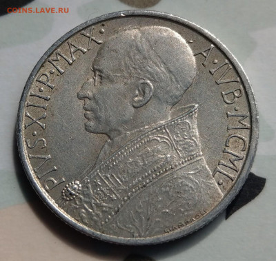 Ватикан 5 лир 1950 (тираж 50000) до 22-00 20.04 - IMAG1106_2