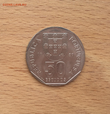 Португалия 50 эскудо 1989 корабль парусник - IMG_4806.JPG