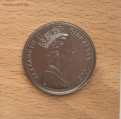 Крона Шайба Гибралтар 1 крона 2005 Орден Подвязки - IMG_4755.JPG