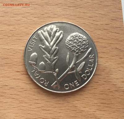 Крона Шайба Новая Зеландия 1$ доллар 1981 Королевский визит - IMG_4763.JPG