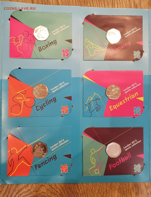 50 пенсов Великобритания 2011-Набор Олимпиада 2012 до 23.04 - 20210421_204132