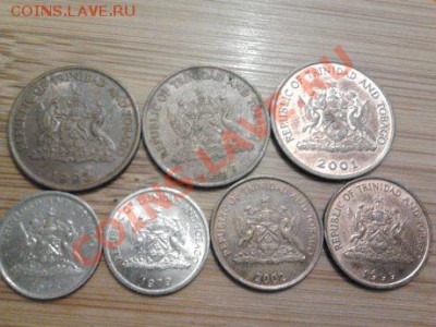 Монеты разных стран и номиналов (пополняемая). - 74 Тринидад и Тобаго.