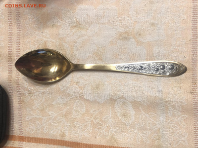 Северная чернь, ложка столовая, серебро, позолота - D90DFE40-26A1-4A49-8257-0E7E93E110E1