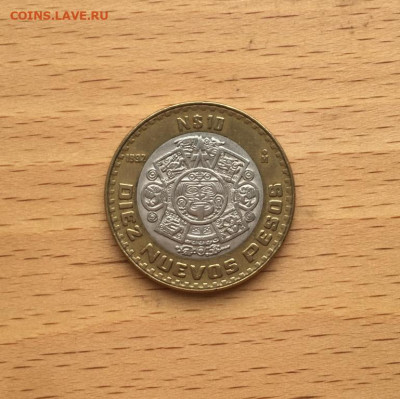 биметалл Мексика 10 новых песо 1992 серебро - bimetall_meksika_10_novykh_peso_1992_serebro