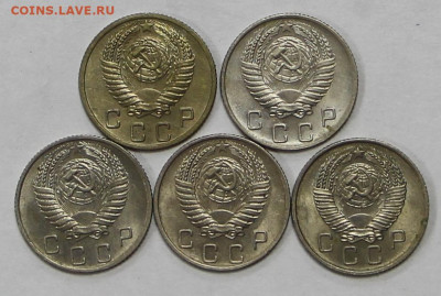 10 коп 1952.54.55.56.57 год штемп блеск- 28.04.21 в 22.00 - ы 026