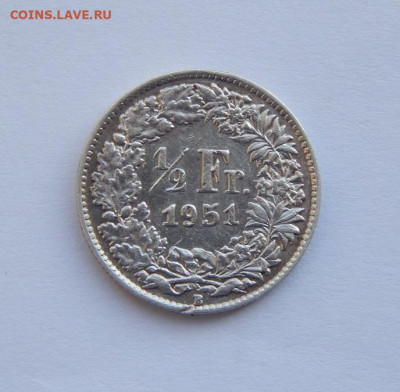 2 франка 1951 года Швейцария - DSCN4704.JPG