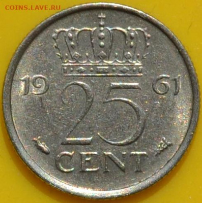 Нидерланды 25 центов 1961. 28. 04. 2021 в 22 - 00. - DSC_0101.JPG