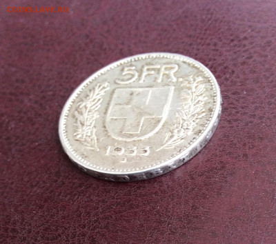 5 Франков Швейцария 1933г - 3BAB5D03-25D4-4800-920F-703F2D0DBBE9