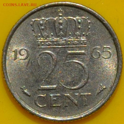 Нидерланды 25 центов 1965. 30. 04. 2021 в 22 - 00. - DSC_0109.JPG