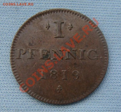 - Германия - 1 Пф. Judenpfennig 1819 -до 20.10.11 в 22.00 М - Coin1135(1)