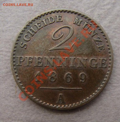 - Германия- Пруссия 2 Пф. 1869 А -до 20.10.11 в 22.00 М - Coin1184(1)