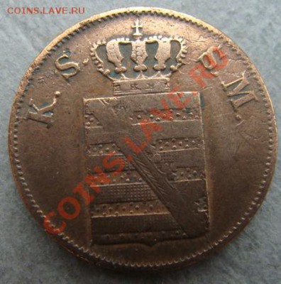 - Германия- Саксония 2 Пф. 1841 G -до 20.10.11 в 22.00 М - Coin1302(2)