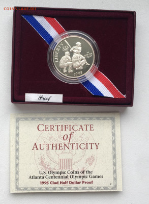 2 доллара 1995 50 центов S Олимпийские Игры Бейсбол - IMG_5102.JPG