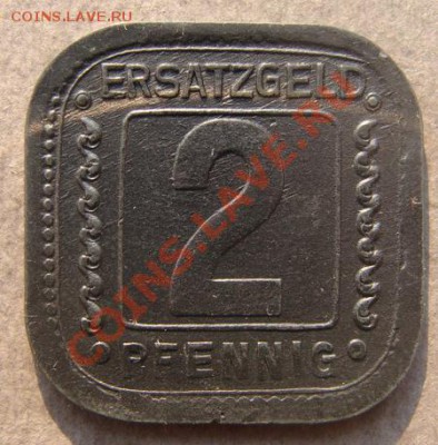 - Германия- 2 Пф  Людвигсхафен 1918- 20.10.11 в 22.00 М - Coin1245(1)
