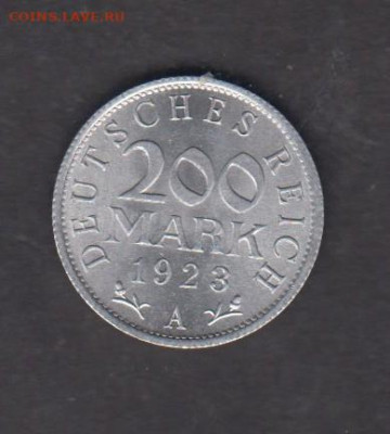 Германия 1923 200 марок без оборота до 04 05 - 95