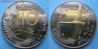 Финляндия 10 марок 1995 ЕС  до 04-05-21 в 22:00 - Финляндия 10 марок 1995    192-ак19-4158