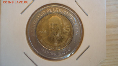 МЕКСИКА 5 ПЕСО 2008 ФРАНЦИСКО ХАВЬЕР МИНА - DSC00509.JPG