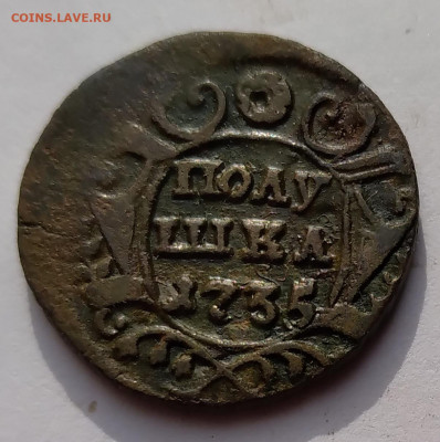 Полушка 1735г. красивая Елизавета I до 5.05.21г. 22:00 - 20210429_212952
