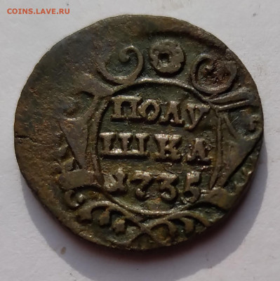 Полушка 1735г. красивая Елизавета I до 5.05.21г. 22:00 - 20210429_213023