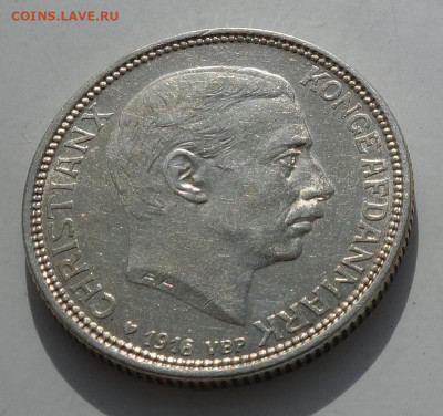 2 кроны 1916 Дания, до 07.05 в 22:00 - дан1916-3
