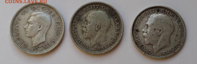 Георг 3 пенса 3шт. 1914,35,39г. серебро до 9.05.21г. 22:00 - 20210504_190445