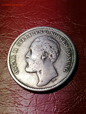 2 кроны 1876г. Швеция до 22.00мск 11.05.2021г. - f4aq3G9