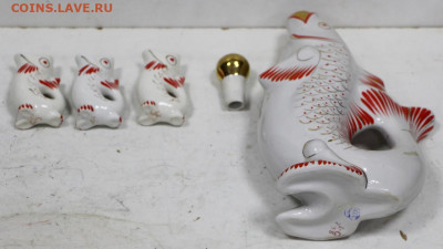 Рыбы. Графин с 3 рюмками. Фарфор- 11,05.21 в 22.00 - ы 103