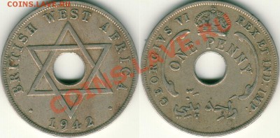 Брит. Зап. Африка, 1 пенни1942 - до 22-00мск 18.10 - bwa-1p-1942