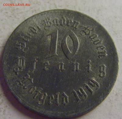 Нотгельд 10 пф 1919 Баден №1 13.05.2021 22:00 МСК - CIMG4483.JPG