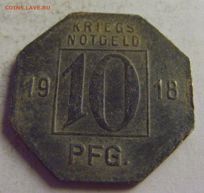 Нотгельд 10 пф 1918 Хехинген №1 13.05.2021 22:00 МСК - CIMG4531.JPG