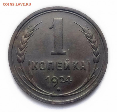 1 копейка 1924. Отличный рельеф. - 1620341848479