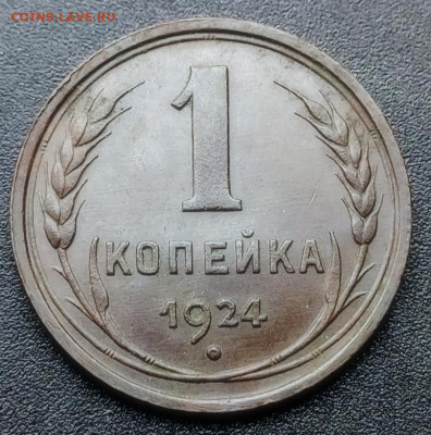 1 копейка 1924. Отличный рельеф. - 1620445404345
