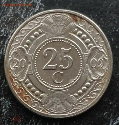 НИДЕРЛАНДСКИЕ АНТИЛЬСКИЕ ОСТРОВА 25 центов 2009 до 11.05 - 190001471.0