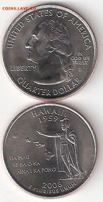 США: Квотеры-штаты АЛЯСКА D + ГАВАЙИ D, UNC - Al%2BGavayi P