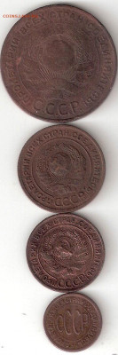 Погодовка СССР: 1,2,5 коп 1924 + 0,5 коп 1925 года - 1924-5,2,1+полкоп 1925 Р
