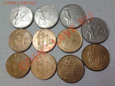 Монеты разных стран и номиналов (пополняемая). - 84 словакия