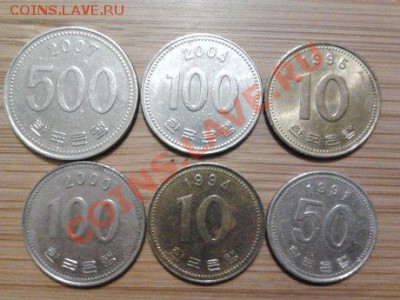 Монеты разных стран и номиналов (пополняемая). - 83 юж.корея