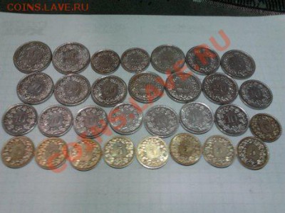 Монеты разных стран и номиналов (пополняемая). - 85 швейцария