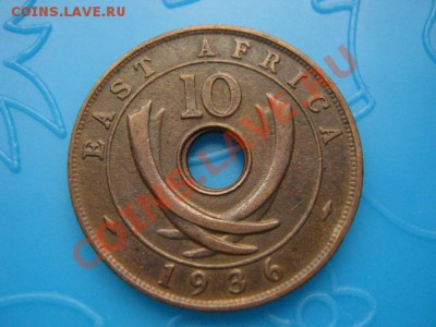 Брит.Вост.Африка 10 цент 1936 ЭДУАРД ВОСЬМОЙ 18.10 в 21.00М - Изображение 074