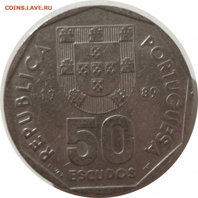 50 эскудо 1989 г. ПОРТУГАЛИЯ до 12.05.21 в 22:00 МСК - Rounded_20210511_131447