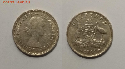 Австралия 6 пенсов 1961 г, Елизавета II - 14.05 22:00 мск - IMG_20210208_124117