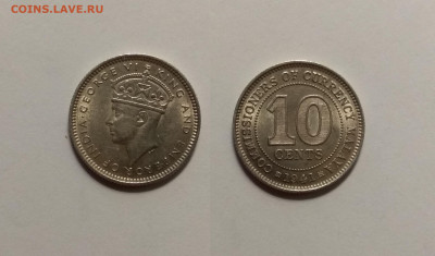 Бр. Малайя 10 центов 1941 г Георг V №3 - 14.05 22:00 мск - IMG_20210401_194140