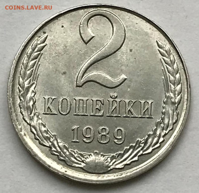 2 копейки 1989 белая, чеканка на заготовке для 10 копеек - IMG_6572.JPG
