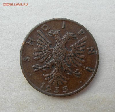 Албания, 1 киндарка 1935. - Албания 1 киндарка 1935.JPG