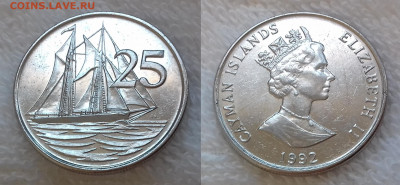Иностранные монеты по фиксированной цене - КАЙМАН 25 центов 1992 20191124_1026