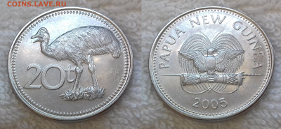 Иностранные монеты по фиксированной цене - ПАПУА-НОВАЯ ГВИНЕЯ 20 тойя 2005 20191016_1245