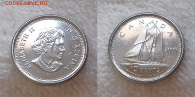Монеты мира по фиксированной цене - КАНАДА 10 центов 2006 МД - P 20190123_1135